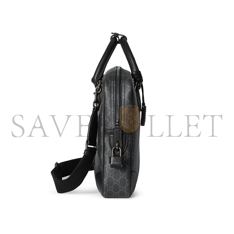 GUCCI GG EMBLEM MEDIUM BRIEFCASE 821149 (40*30*6cm) GUCCI GG EMBLEM MEDIUM BRIEFCASE 821149 (40*30*6cm)